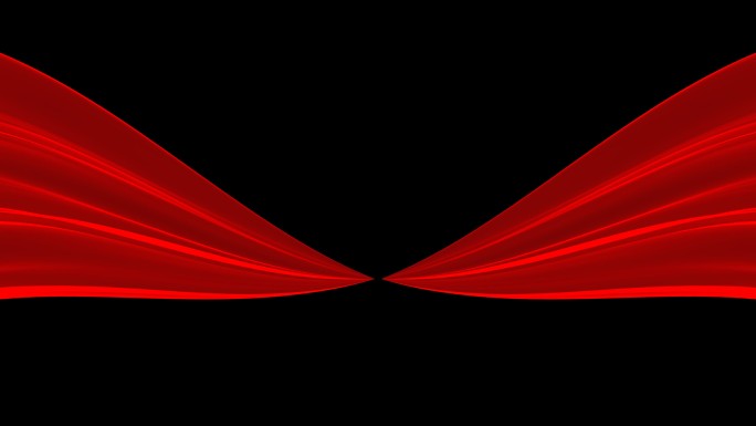 4K红色红绸翅膀带通道无缝循环