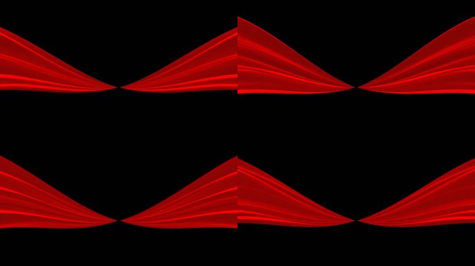 4K红色红绸翅膀带通道无缝循环