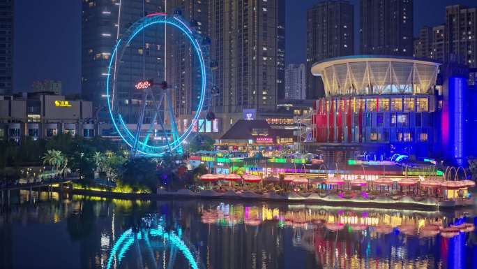南京江宁百家湖商圈夜景2
