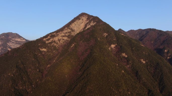 山西灵石县石膏山航拍镜头素材