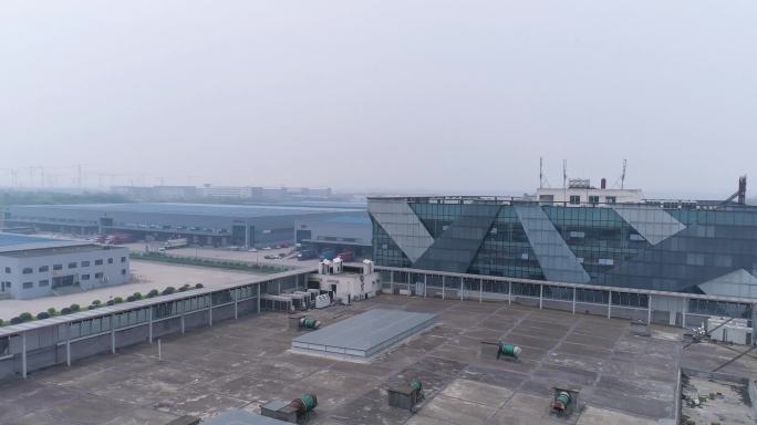 自由贸易试验区出入口到中国海关大楼航拍