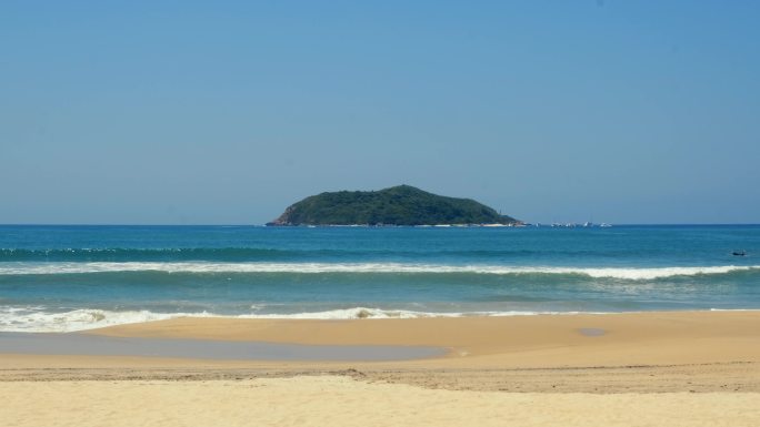 4K拍摄万宁石梅湾海滩和加井岛