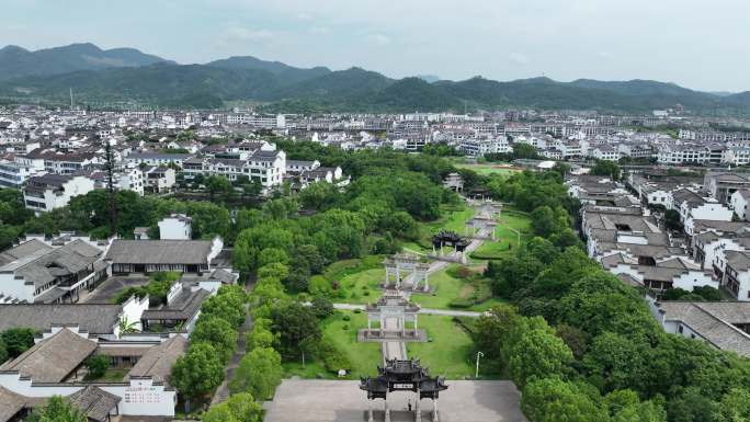 浙江金华浦江郑宅古村落牌坊江南第一家家风