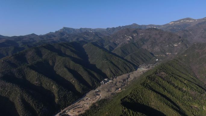 山西灵石县石膏山航拍镜头素材（7）