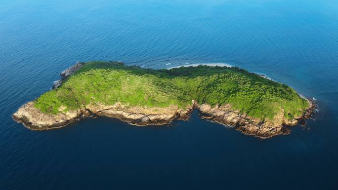 4K航拍万宁石梅湾浮潜地加井岛