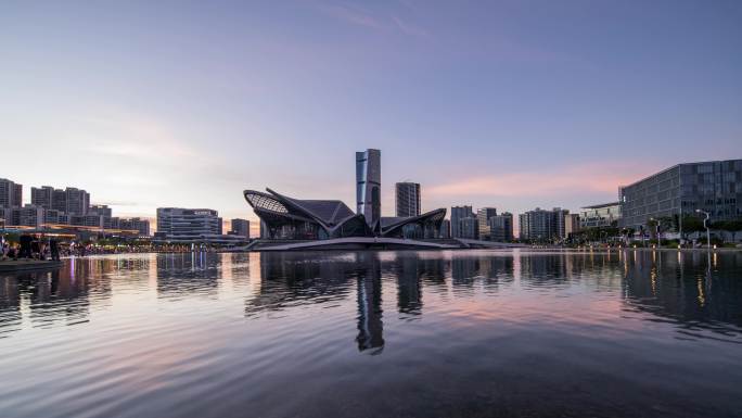 航空新城/金湾市民中心/音乐喷泉夜景延时