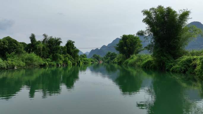 桂林山水之遇龙河风景航拍A