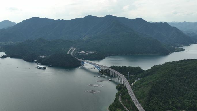 航拍浙江淳安杭州千岛湖