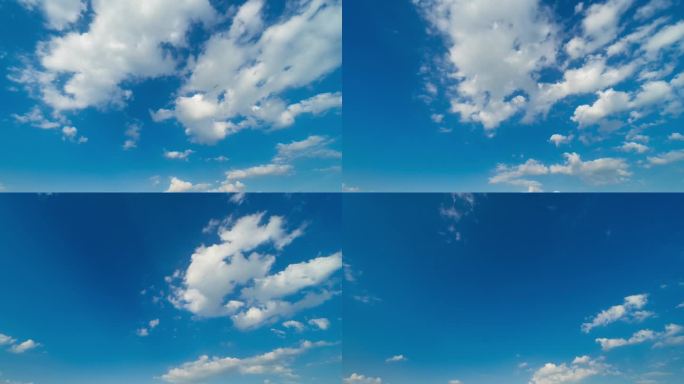 天空的云移动与蓝天4k延时。