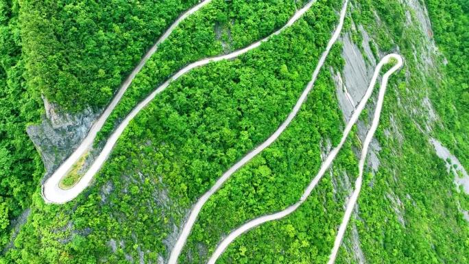 山路蜿蜒山路十八弯九曲山路盘山公路