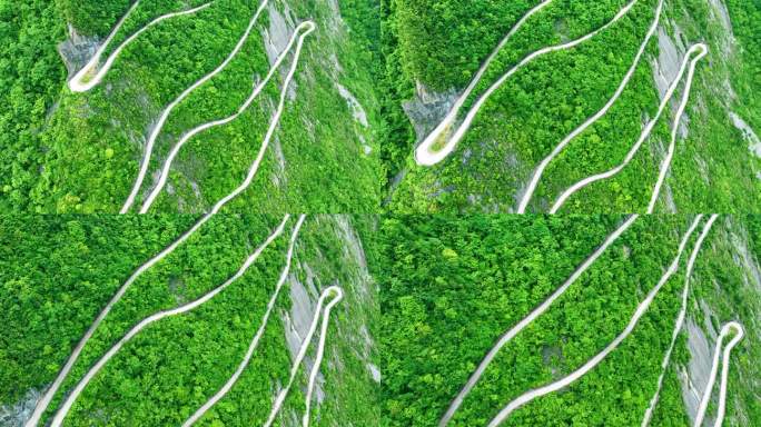 山路蜿蜒山路十八弯九曲山路盘山公路