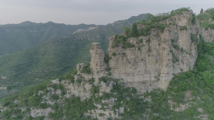 淄博马鞍山日落山顶航拍