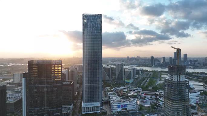 城市俯瞰 建筑物 航拍 摩天大楼 广角