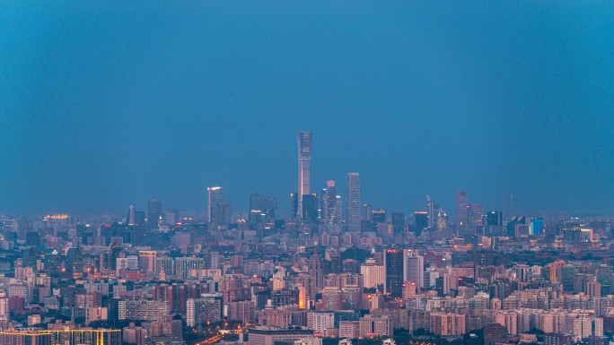 北京建筑城市日转夜