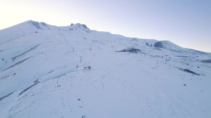 Winter snow covered mountain landscape