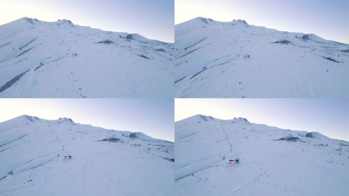 Winter snow covered mountain landscape