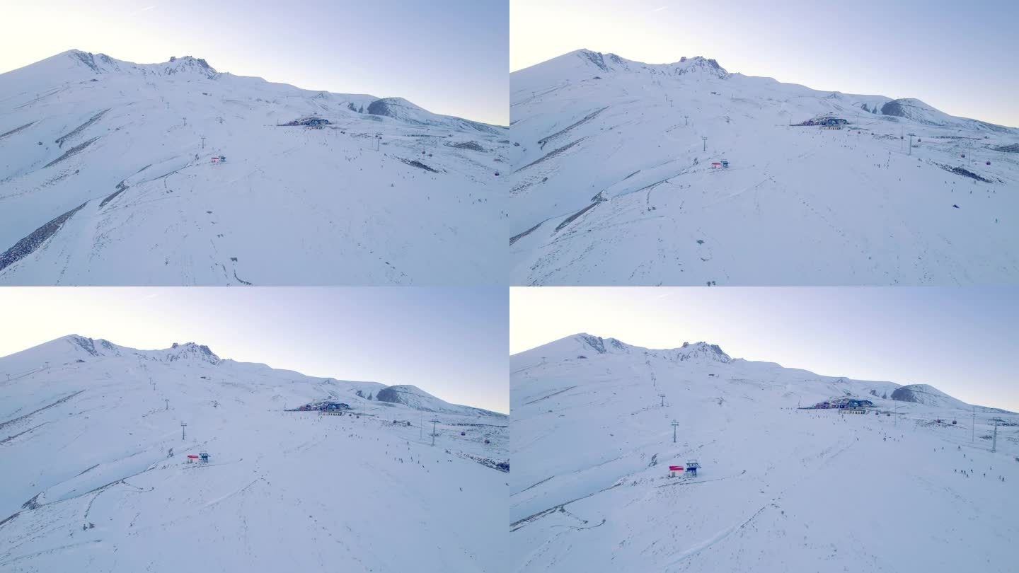 Winter snow covered mountain landscape