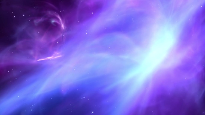 抽象的星云光与宇宙中发光的恒星相结合。概念天文学动画背景。