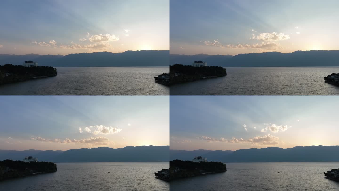 绝美海面夕阳