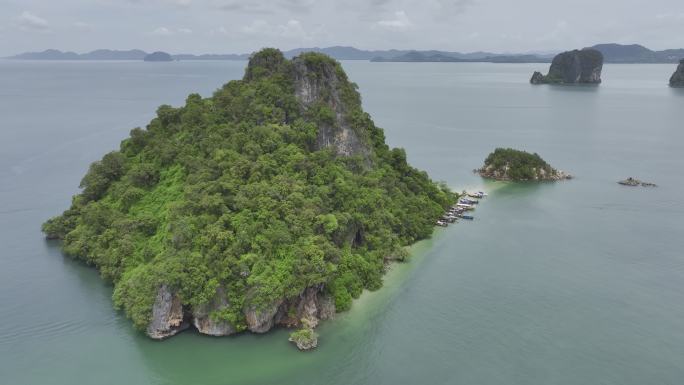 4K HDR泰国甲米帕别海岛自然风光航拍