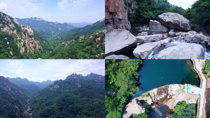 4K最新青岛崂山北九水风景区素材