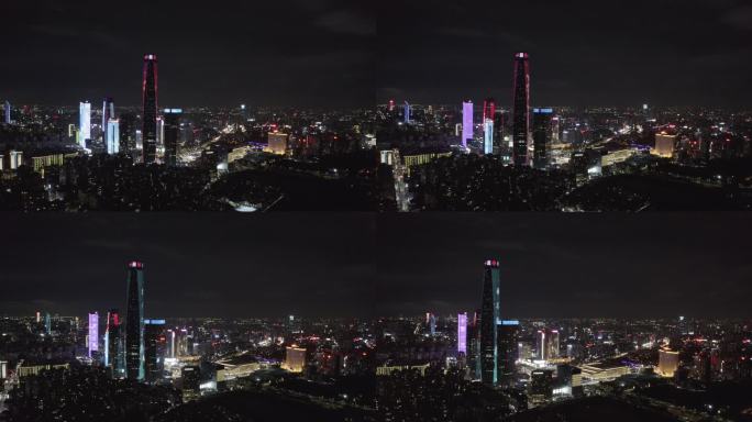 广东省东莞市国贸城民盈中心鸿福路口夜景