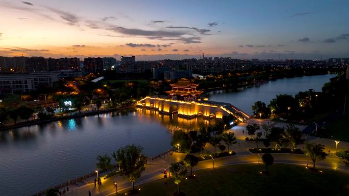 上海青浦环城水系公园夜景1