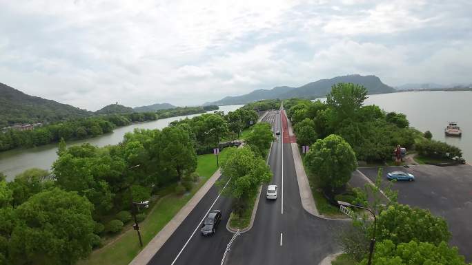 穿越机 浙江 杭州 湘湖  院士岛20