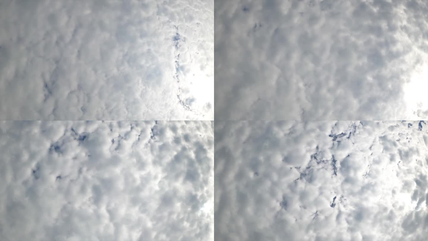 层云布满了天空。大气中雨云景观的形成。低角度视图。间隔拍摄。
