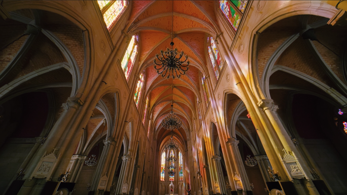 哥德式建筑圣心大教堂教会天主教穹顶