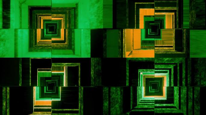 循环三维动画隧道与多边形框架，神圣的几何几何图案为现场音乐会音乐视频抽象迷幻迷幻迷幻的DMT LSD