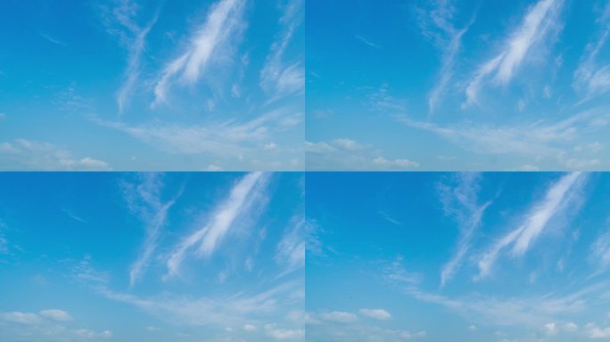 天空的云移动与蓝天4k延时。