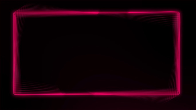 紫红色落框霓虹荧光灯棒讲台舞台抽象彩色背景与明亮的霓虹发光的光线和发光的线条背景。循环的背景。光速。