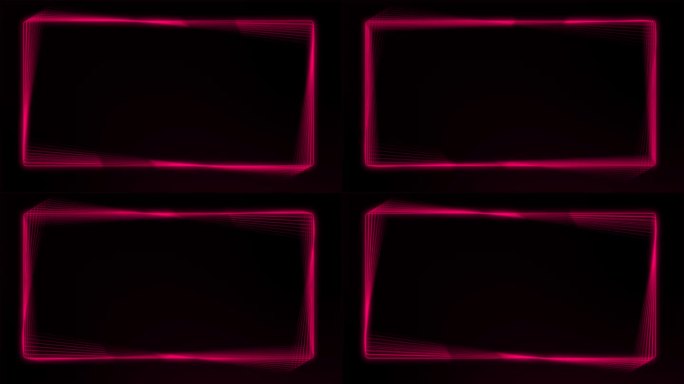 紫红色落框霓虹荧光灯棒讲台舞台抽象彩色背景与明亮的霓虹发光的光线和发光的线条背景。循环的背景。光速。