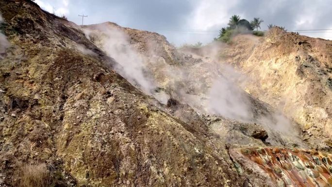 在菲律宾和亚洲的山区地热温泉蒸汽排放与硫化氢