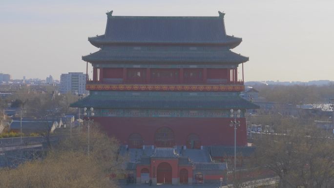 俯拍北京鼓楼全景 WJ