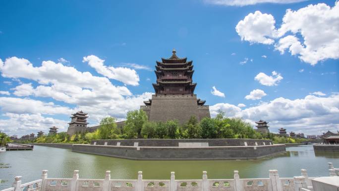 山西大同古城4K延时拍摄
