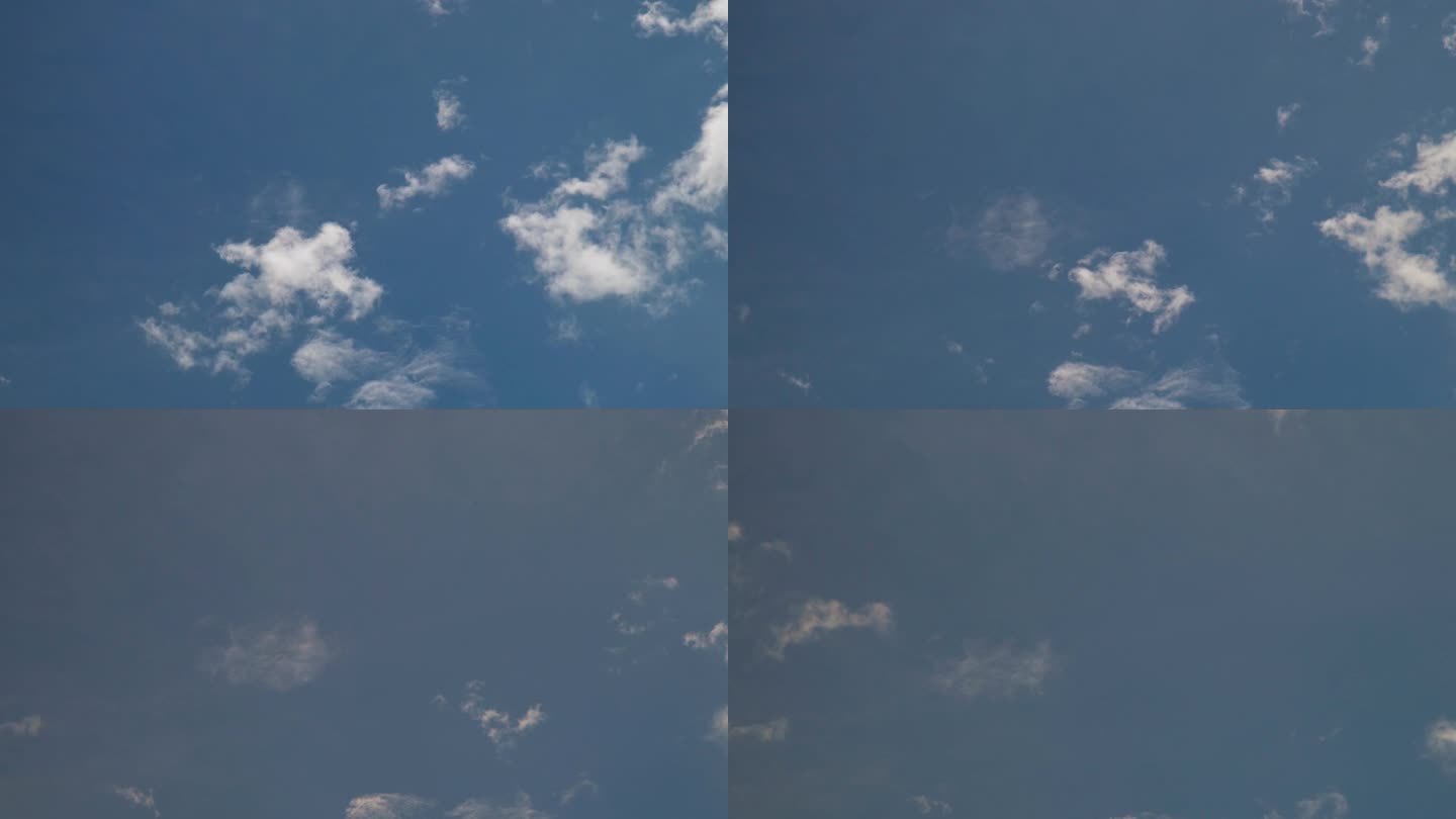 白云在蓝天上移动的视频