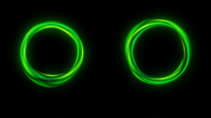 绿色循环光圈圆环