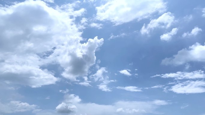 湖北蓝天白云延时摄影4K