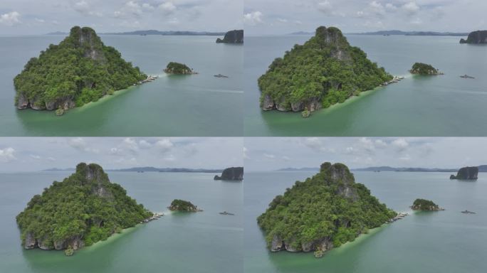 4K HDR泰国甲米帕别海岛自然风光航拍