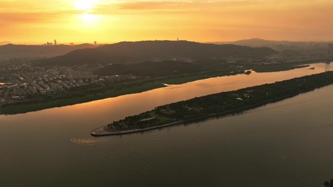 长沙5A景区橘子洲日落合集