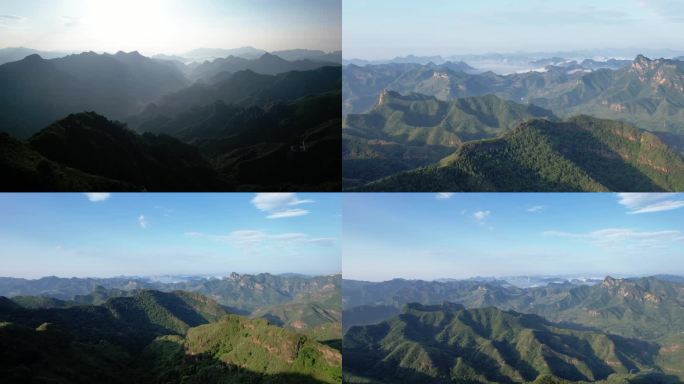 北京山川霞云岭风景区燕山山脉航拍