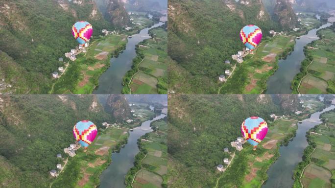 遇龙河上的热气球