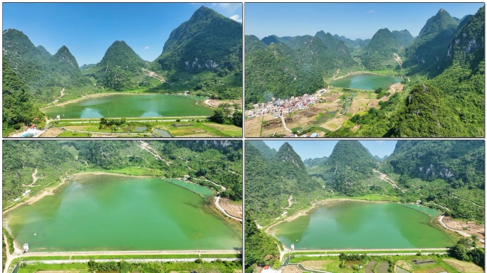 广西水库湖泊潭金山银山