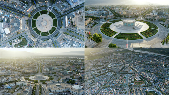 特克斯八卦城航拍4k