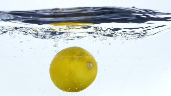 柠檬水果落水入水240帧横竖屏