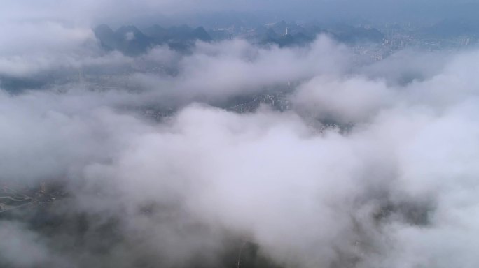 4K 双水城市云海02