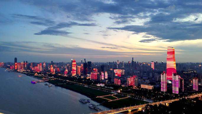 武汉城市夜景4K航拍合集