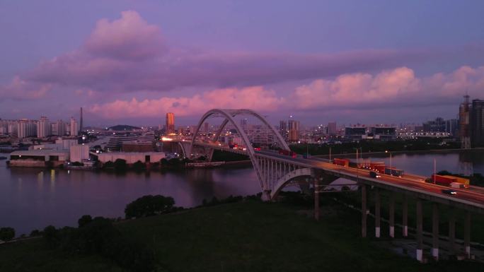 广州环城高速丫髻沙大桥连接海珠与荔湾两区